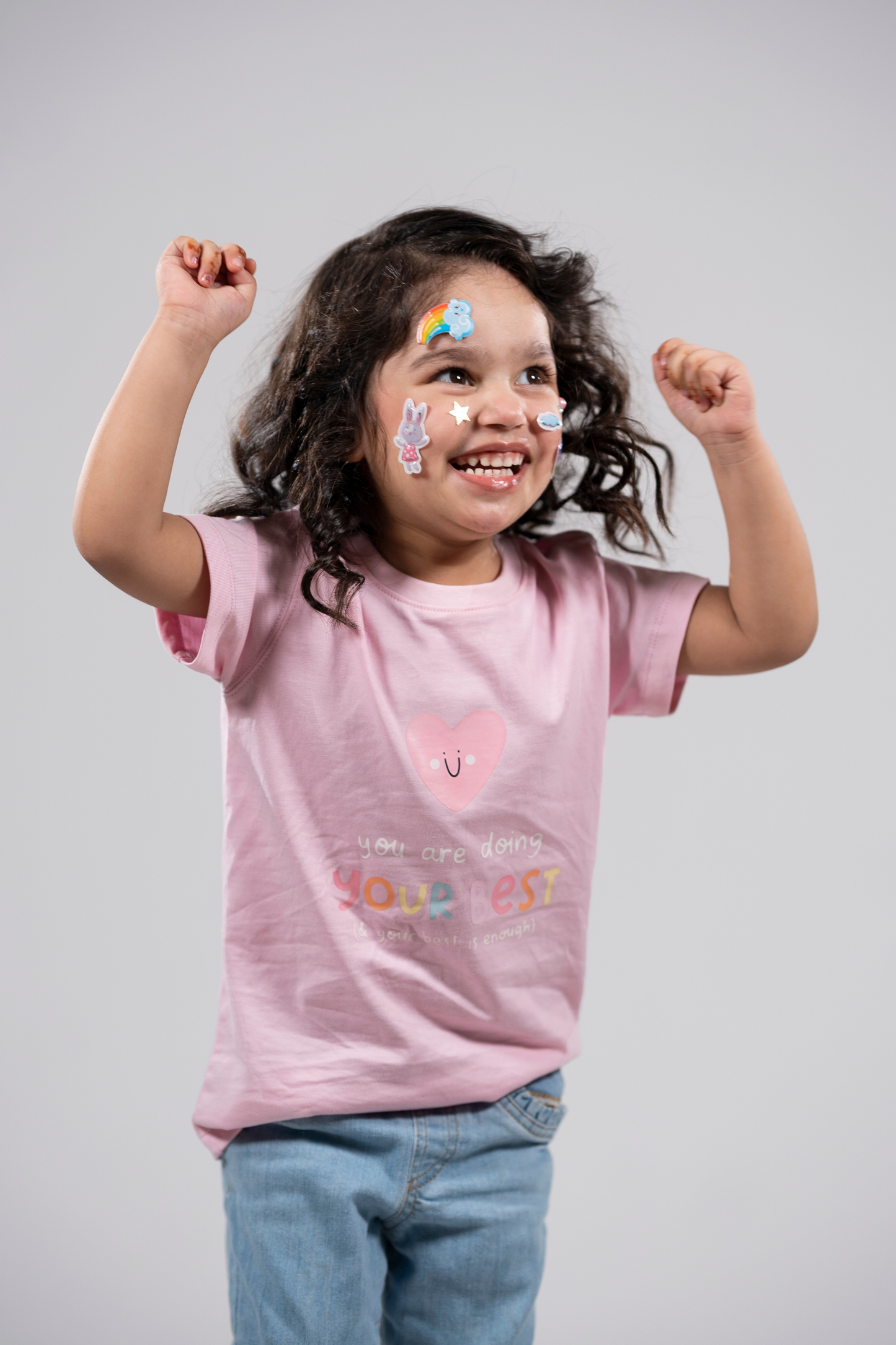 "You Are Doing Your Best" Kids' Pink Empowerment Tee