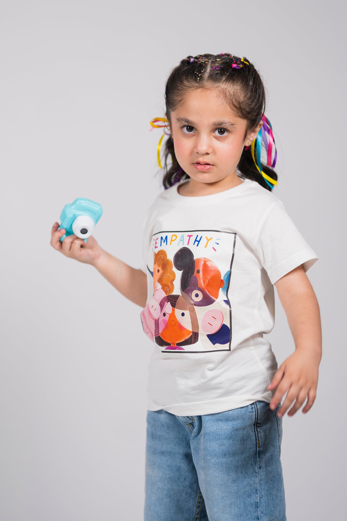 "Empathy" Kids' White Graphic Tee