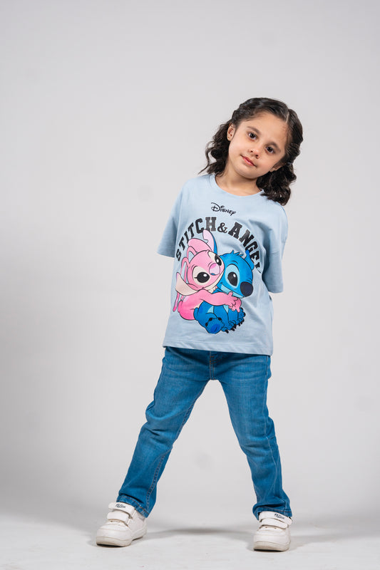 Stitch & Angel Cuddle Drop Shoulder Tee