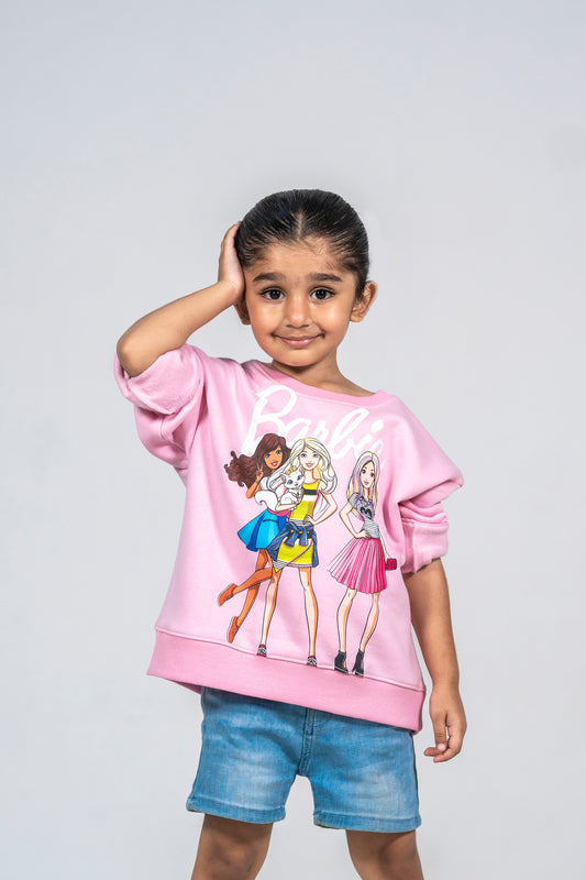 Barbie Drop Shoulder Sweatshirt