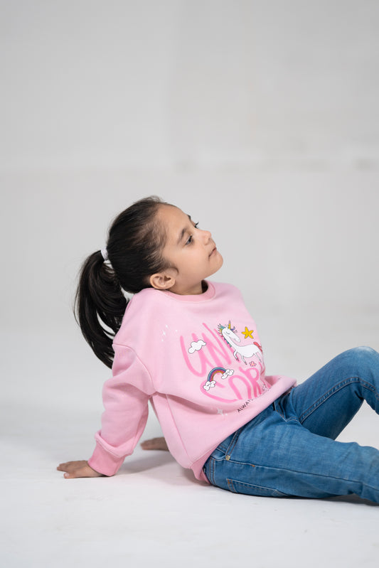 Unicorn Drop Shoulder Sweatshirt